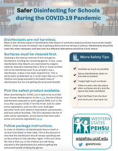 Click here to download a fact sheet on safer disinfecting for schools during the COVID-19 Pandemic